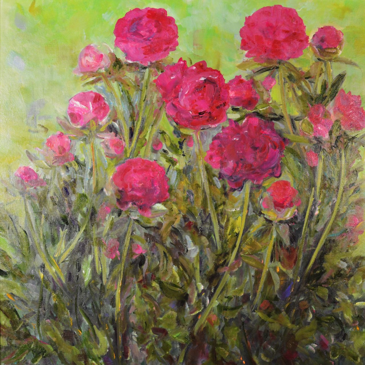 Pfingstrosen I Ölgemälde