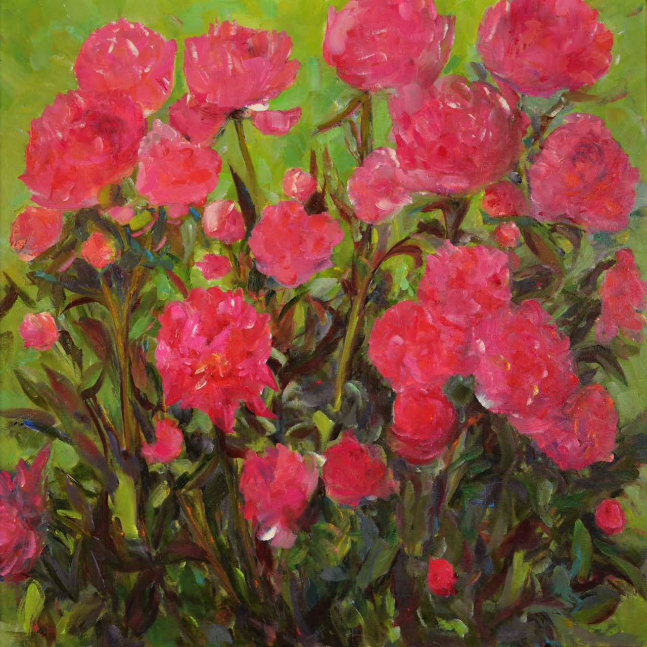 Pfingstrosen I  Ölgemälde