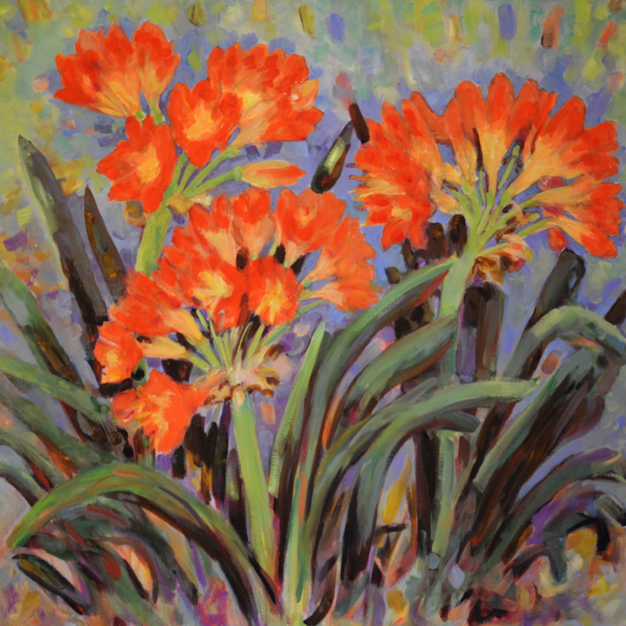 Clivia im Gewölbe Ölgemälde