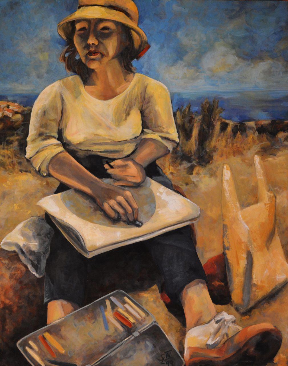 Studie, Selbstportrait Ölgemälde